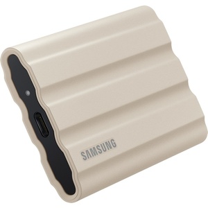 MU-PE1T0K/EU - Samsung T7 Shield Portable SSD 1TB Beige USB-C vers USB-A et USB-C