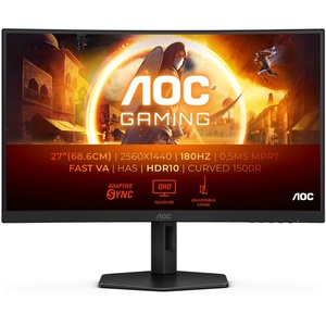 CQ27G4X - AOC CQ27G4X - 27" QHD incurvé 1500R 16:9 0.5ms 180Hz VA Adaptive Sync - 2x HDMI et DP
