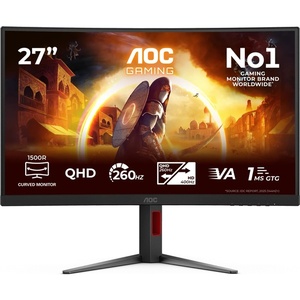 CQ27G4Z2 - AOC CQ27G4Z2 - 27" QHD incurvé 1500R 16:9 1ms 260Hz VA- 2x HDMI et DP