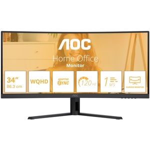 CU34B3E - AOC CU34B3E - 34" WQHD incurvé 1500R 21:9 4ms 120Hz VA Adaptive Sync - HDMI et DP