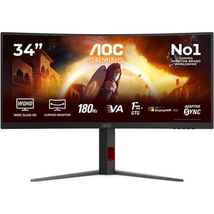 CU34G4CA - AOC CU34G4CA - 34" WQHD incurvé 1500R 21:9 1ms 180Hz VA- 2x HDMI, DP et USB-C (DP alt mode et PD 90W)