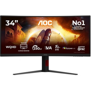 CU34G4ZCA - AOC CU34G4ZCA - 34" WQHD incurvé 1500R 21:9 1ms 250Hz VA- 2x HDMI, DP et USB-C (DP alt mode et PD 90W)