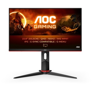 Q24G2A/BK - AOC Q24G2A/BK - 23.8" QHD 16:9 1ms 165Hz IPS G-Sync Compatible - HDMI et DP