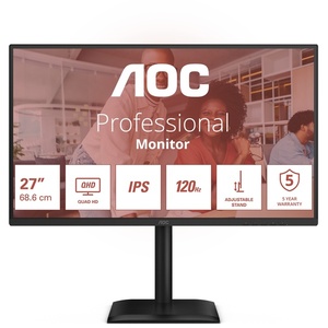 Q27E4U - AOC Q27E4U - 27" QHD 16:9 4ms 120Hz IPS Adaptive Sync - HDMI et DP