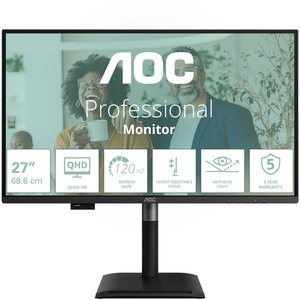 Q27P4CV - AOC Q27P4CV - 27" QHD 16:9 4ms 120Hz IPS Adaptive Sync - HDMI, DP et USB-C (DP Alt Mode et PD 96W)