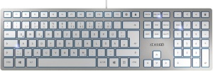 JK-1600BE-1 - Cherry KC 6000 Slim argent - Clavier filaire AZBE