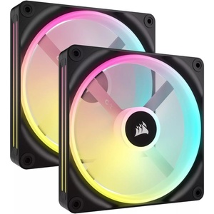 CO-9051004-WW - Corsair iCUE Link QX140 RGB - Pack de 2 ventilateurs 140mm noir avec iCUE LINK System Hub