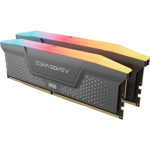 CMG64GX5M2D6000Z40 - Corsair Vengeance RGB RS - Kit mémoire 64GB (2x32) DDR5-6000 CL40-50-50-96 gris