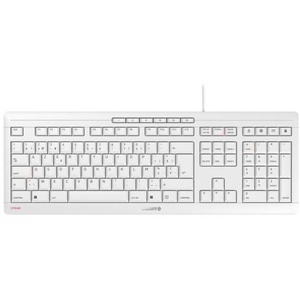 JK-8500BE-0 - Cherry Stream blanc grisé - Clavier filaire AZBE