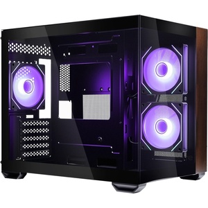 E481-KHNN-S00 - Cooler Master Elite 481 Wood Black - Boîtier µATX avec fenêtre