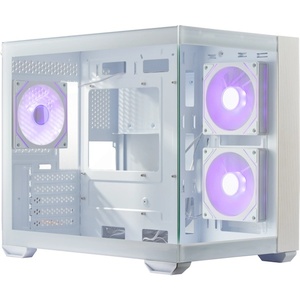 E481-WHNN-S00 - Cooler Master Elite 481 Wood White - Boîtier µATX avec fenêtre