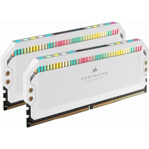 CMT32GX5M2B5200C40W - Corsair Dominator Platinum RGB - Kit mémoire 32GB (2x16) DDR5-5200 CL40-40-40-77 blanc