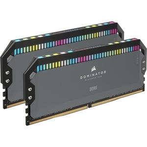 CMT32GX5M2B5200Z40 - Corsair Dominator Platinum RGB - Kit mémoire 32GB (2x16) DDR5-5200 CL40-40-40-77 gris