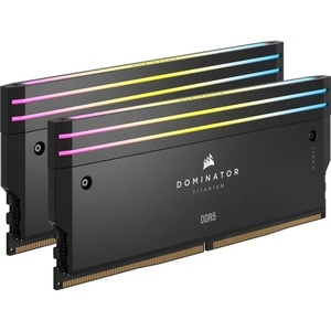 CMP64GX5M2X6600C32 - Corsair Dominator Titanium RGB - Kit mémoire 64GB (2x32) DDR5-6600 CL32-39-39-76 noir