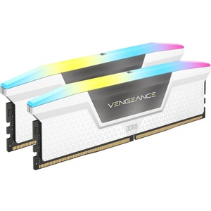 CMH32GX5M2B5200C40W - Corsair Vengeance RGB - Kit mémoire 32GB (2x16) DDR5-5200 CL40-40-40-77 blanc