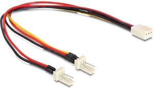 89343 - Delock - Cable Molex 3 pin female > 2x Molex 3 pin male