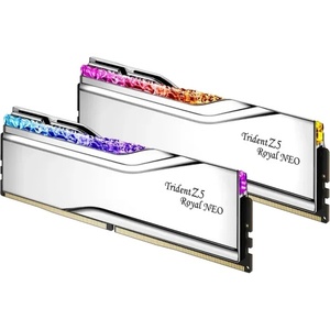 F5-6000J2836F48GX2-TR5NS - G.Skill Trident Z5 Royal Neo RGB - Kit mémoire 96GB (2x48) DDR5-6000 CL28-36-36-96 argent