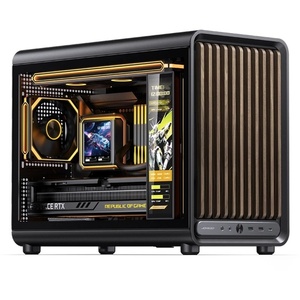 D33 WD/BLACK - Jonsbo D33 Wood Black - Boîtier µATX avec fenêtre