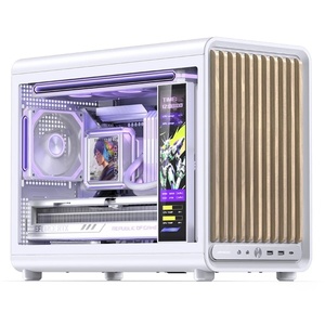 D33 WD/WHITE - Jonsbo D33 Wood White - Boîtier µATX blanc avec fenêtre