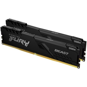 KF436C18BBK2/64 - Kingston Fury Beast - Kit mémoire 64GB (2x32) DDR4-3600 CL18-22-22