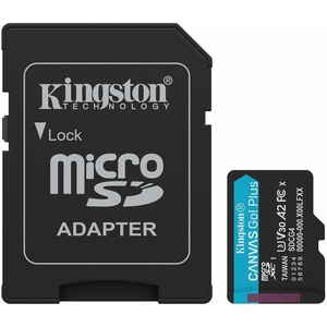SDCG4/128GB - Kingston Canvas Go! Plus 128GB - Carte microSD avec adaptateur SD (Class 10 - UHS-I - U3 - V30 - A2)