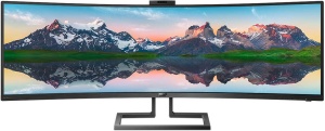 499P9H/00 - Philips P-line 499P9H - 48.8" 5120x1440 (DQHD) incurvé 1800R 32:9 5ms VA webcam - HDMI, DP et USB-C (DP alt m. & PD 65W)