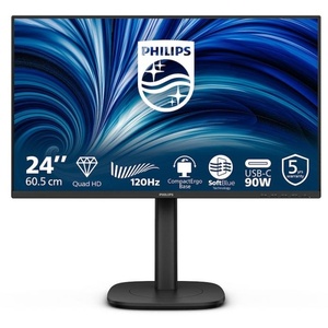 24B2U3601/00 - Philips 24B2U3601 - 23.8" QHD 16:9 4ms 120Hz IPS Adaptive Sync - HDMI, DP et USB-C (DP Alt Mode et PD 90W)