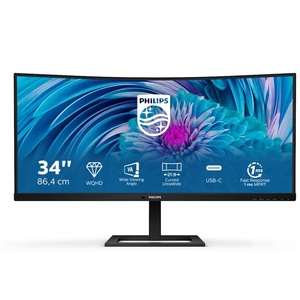 346E2CUAE/00 - Philips E-line 346E2CUAE - 34" WQHD incurvé 1500R 21:9 4ms VA - HDMI, DP et USB-C (DP alt mode et PD 65W)