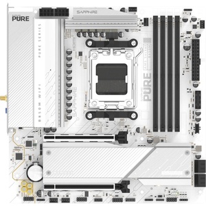 52123-02-40G - Sapphire Pure B850M WIFI - Carte mère blanche AMD AM5 µATX B850 DDR5 Wi-Fi