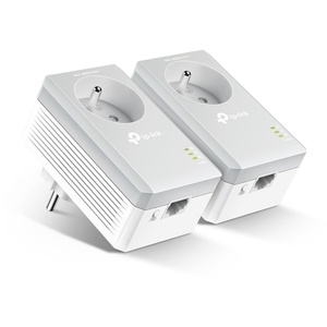 TL-PA4015P KIT (BE) - TP-Link AV500 - Kit de 2 adaptateurs CPL Powerline 500 Mbps avec prise gigogne