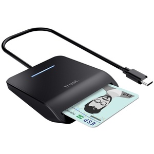 26061 - Trust Primo Smartcard Reader - Lecteur de carte à puce (eID inc.) - USB-C
