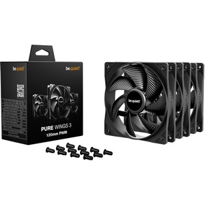 BL141 - be quiet! Pure Wings 3 120mm PWM - Pack de 3 ventilateurs 120mm noir