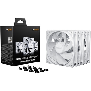 BL136 - be quiet! Pure Wings 3 120mm PWM Reverse White - Pack de 3 ventilateurs 120mm blanc