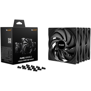 BL138 - be quiet! Pure Wings 3 140mm PWM High-Speed - Pack de 3 ventilateurs 140mm noir