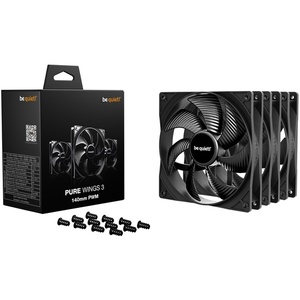 BL139 - be quiet! Pure Wings 3 140mm PWM - Pack de 3 ventilateurs 140mm noir