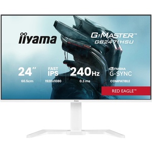 GB2471HSU-W1 - iiyama G-Master GB2471HSU-W1 Red Eagle - 23.8" FHD 16:9 0.3ms 240Hz IPS G-Sync Compatible - 2x HDMI et DP