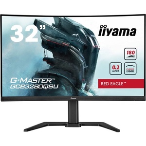 GCB3280QSU-B2 - iiyama G-Master GCB3280QSU-B2 Red Eagle - 31.5" QHD incurvé 16:9 0.2ms 180Hz VA FreeSync - 2x HDMI et DP