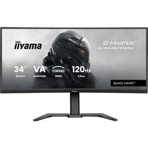 GCB3482WQSU-B1 - iiyama G-Master GCB3482WQSU-B1 Black Hawk - 34" WQHD incurvé 1500R 21:9 0.6ms 120Hz VA FreeSync Premium - 2x HDMI et DP