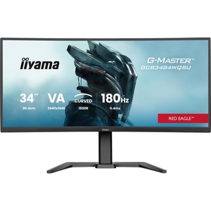 GCB3484WQSU-B1 - iiyama G-Master GCB3484WQSU-B1 Red Eagle - 34" WQHD incurvé 1500R 21:9 0.4ms 180Hz VA FreeSync Premium - 2x HDMI et DP