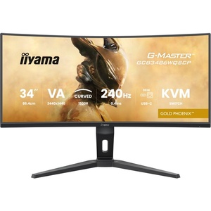 GCB3486WQSCP-B1 - iiyama G-Master GCB3486WQSCP-B1 - 34" WQHD incurvé 1500R 21:9 0.4ms 240Hz VA FS Premium - 2x HDMI, DP et USB-C (PD 95W)