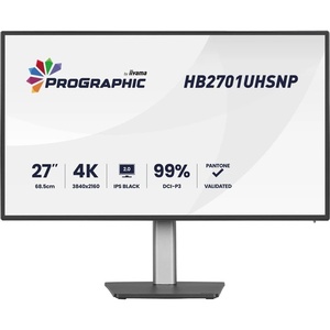 HB2701UHSNP-B1 - iiyama ProGraphic HB2701UHSNP-B1 - 27" UHD 4K 16:9 4ms IPS - HDMI, DP et USB-C (DP Alt Mode et PD 96W)
