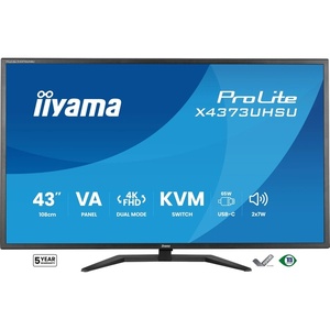 X4373UHSU-B2 - iiyama ProLite X4373UHSU-B2 - 42.5" UHD 4K 16:9 3ms VA - 2x HDMI, DP et USB-C (DP Alt Mode et PD 95W)
