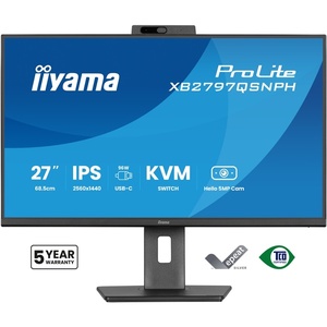 XB2797QSNPH-B1 - iiyama ProLite XB2797QSNPH-B1 - 27" QHD 16:9 1ms IPS webcam - HDMI, DP et USB-C (DP alt mode + PD 96W)