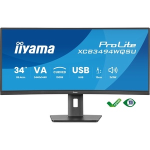 XCB3494WQSU-B1 - iiyama ProLite XCB3494WQSU-B1 - 34" WQHD incurvé 1500R 21:9 0,4ms 120Hz VA FreeSync Premium - 2x HDMI et DP
