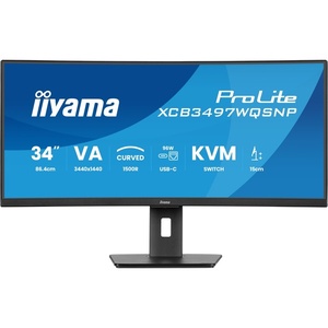 XCB3497WQSNP-B1 - iiyama ProLite XCB3497WQSNP-B1 - 34" WQHD incurvé 1500R 21:9 0.4ms 120Hz VA FS Premium - 2x HDMI, DP et USB-C (PD 95W)